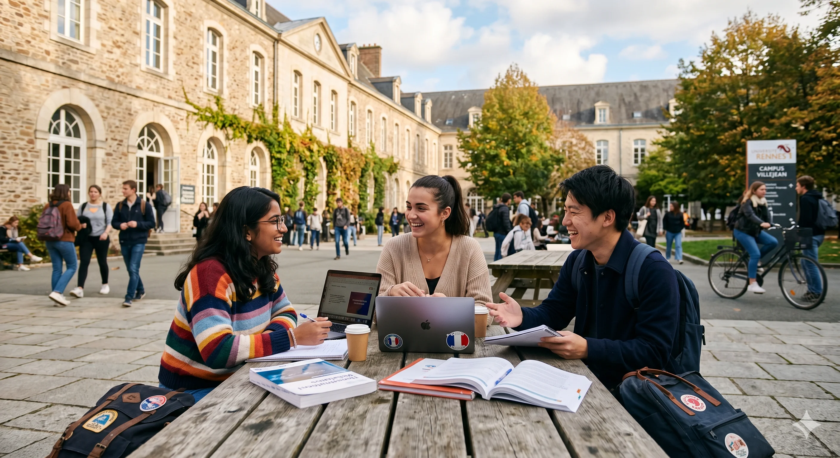 Étudiant préparant son projet d'études à l'étranger