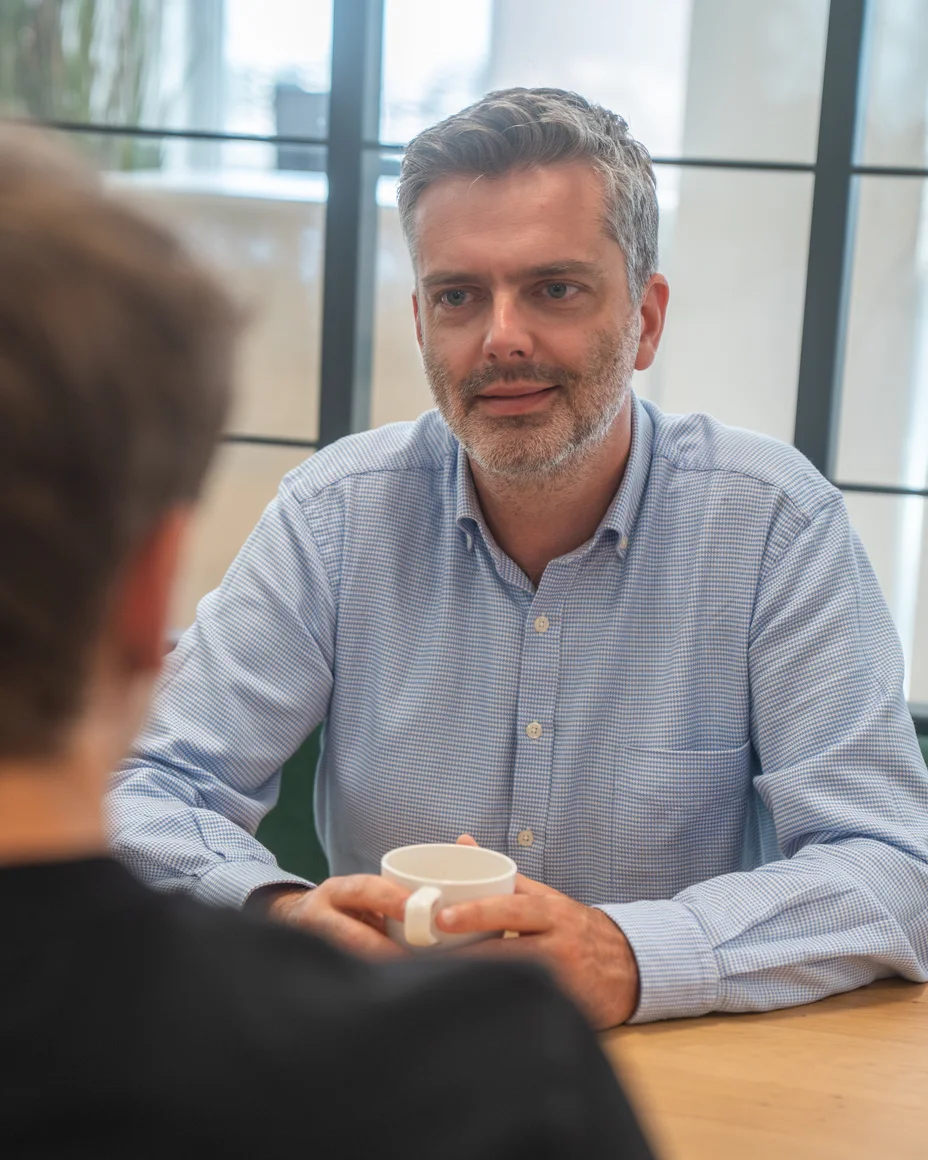 Martin Gaillard en séance de coaching d'orientation avec un lycéen